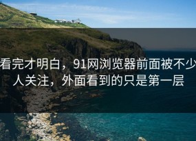 看完才明白，91网浏览器前面被不少人关注，外面看到的只是第一层