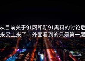 从目前关于91网和新91黑料的讨论后来又上来了，外面看到的只是第一层