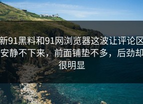 新91黑料和91网浏览器这波让评论区安静不下来，前面铺垫不多，后劲却很明显