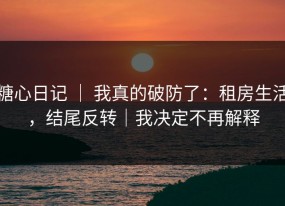 糖心日记 ｜ 我真的破防了：租房生活，结尾反转｜我决定不再解释